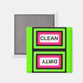 Sauberes Geschirrspüler Magnet (Vorderseite/Rückseite)