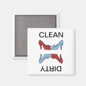 Sauberes Geschirrspüler Magnet (Vorderseite/Rückseite)