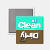 Sauberes Geschirrspüler-Magnet Magnet (Vorderseite/Rückseite)