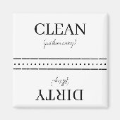 Sauberes Geschirrspüler-Magnet Magnet (Vorne)