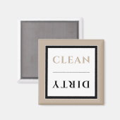 Sauberes Geschirrspüler-Magnet | Neutral Magnet (Vorderseite/Rückseite)