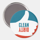 Sauberes Geschirrspüler Magnet tümmert rotes Blau (Vorderseite/Rückseite)