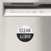 Sauberes Geschirrspüler Weiß, schwarzer Marmor run Magnet (In Situ (Geschirrspüler))