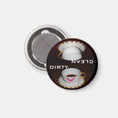 Sauberes Geschirrspüler-Zeichen Magnet (Vorderseite/Rückseite)