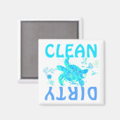 Sauberes Geschirrspülmagazin Magnet (Vorderseite/Rückseite)