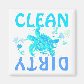 Sauberes Geschirrspülmagazin Magnet (Vorne)