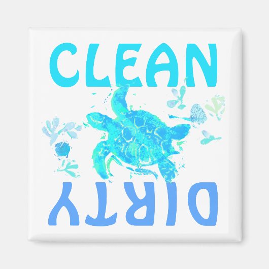 Sauberes Geschirrspülmagazin Magnet (Vorne)