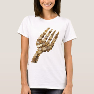 Sauberes Gold HAND OF MONEY Künstlerisches Motiv T-Shirt