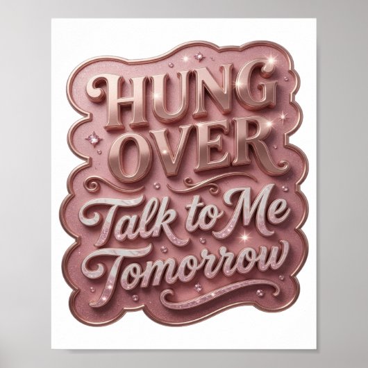 Sauberes Gold HING ÜBER MIR REDE MORGEN MIT MIR Poster (Vorne)