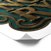 Sauberes Gold HUNGRY Slogandesign Poster (Ecke)