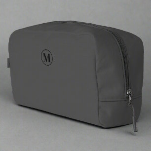 Sauberes Gray Black l Elegant Luxus Mit Monogramm Waschbeutel