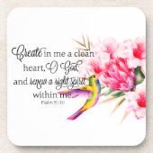 Sauberes Herz Getränkeuntersetzer (Vorderseite)