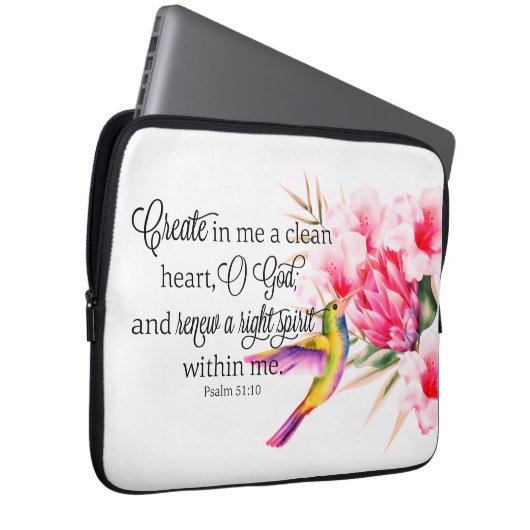 Sauberes Herz Laptopschutzhülle (Vorne Rechts)