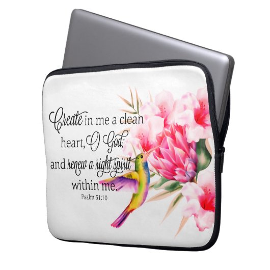 Sauberes Herz Laptopschutzhülle (Vorderseite Links)