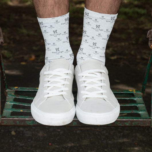 Sauberes Logo für Unternehmen Männer Frauen Socken