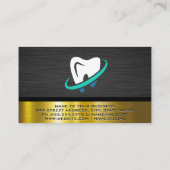 Sauberes Logo | Gold Dark Metallic Visitenkarte (Rückseite)