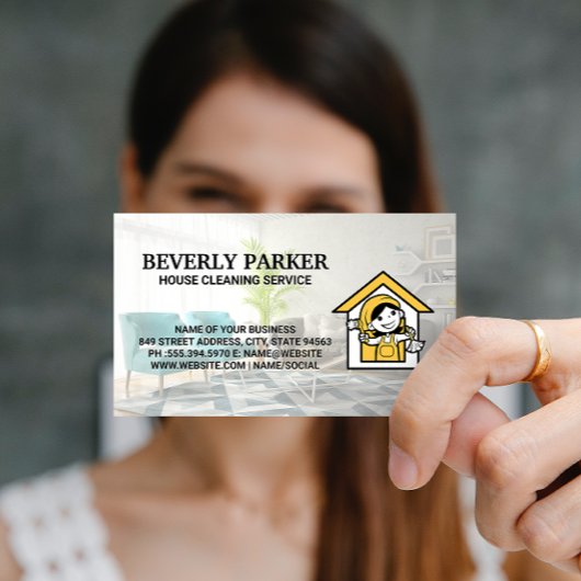 Sauberes Logo im Haus | Organisierter Wohnraum Visitenkarte