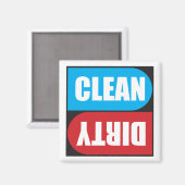 Sauberes Magnet für Geschirrspüler (Vorderseite/Rückseite)