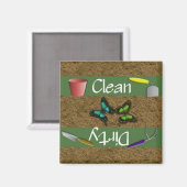 Sauberes Magnet für Geschirrspüler im Garten (Vorderseite/Rückseite)