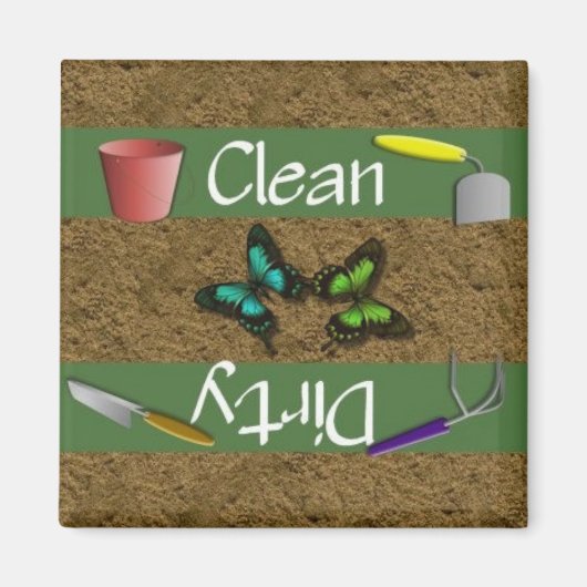 Sauberes Magnet für Geschirrspüler im Garten (Vorne)