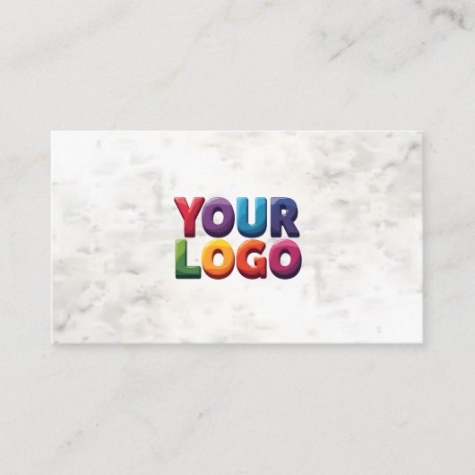 Sauberes Minimal | Benutzerlogo | 5-Minuten-Bearbe Visitenkarte (Vorderseite)