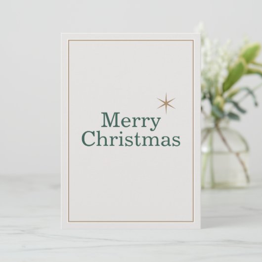 Sauberes & minimalistisches Frohe Weihnachten (Stehend Vorderseite)