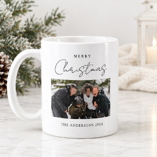 Sauberes minimalistisches Frohe Weihnachten Schrif Kaffeetasse