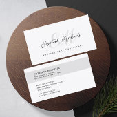 Sauberes minimalistisches schwarzes Grau Visitenkarte