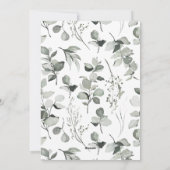 Sauberes, modernes botanisches graues Foto Feiertagskarte (Rückseite)