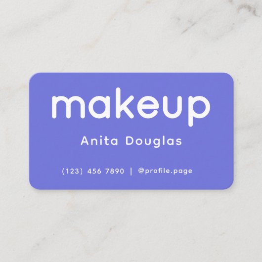 Sauberes, modernes minimalistisches Make-up Visitenkarte (Vorderseite)