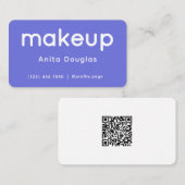 Sauberes, modernes minimalistisches Make-up Visitenkarte (Vorne/Hinten)