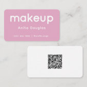 Sauberes, modernes minimalistisches Make-up Visitenkarte (Vorne/Hinten)