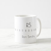 sauberes Monogramm (Name + Initiale) Kaffeetasse (VorderseiteRechts)