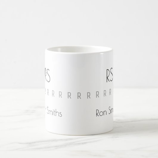sauberes Monogramm (Name + Initiale) Kaffeetasse (Mittel)