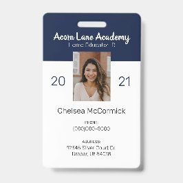 Sauberes Navy-Homeschool-Lehrer-Abzeichen Ausweis