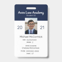 Sauberes Navy-Homeschool-Student-Abzeichen