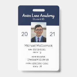 Sauberes Navy-Homeschool-Student-Abzeichen Ausweis