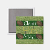 Sauberes oder dreckiges Geschirrspülmagazin Magnet (Vorderseite/Rückseite)