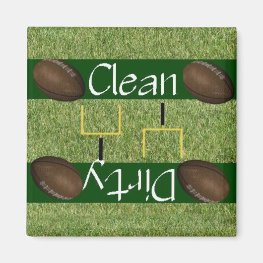 Sauberes oder dreckiges Geschirrspülmagazin Magnet (Vorne)