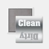 Sauberes oder dreckiges Silberstrahlmagazin Magnet (Vorderseite/Rückseite)