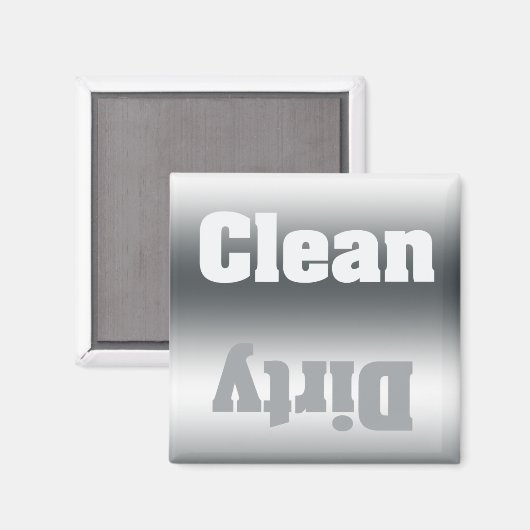 Sauberes oder dreckiges Silberstrahlmagazin Magnet (Vorderseite/Rückseite)