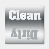 Sauberes oder dreckiges Silberstrahlmagazin Magnet (Vorne)