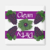 Sauberes oder schmutziges Geschirrspülmagazin Magnet (Vorne)