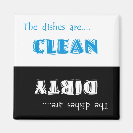 Sauberes oder schmutziges Geschirrspülmagnet Magnet (Vorne)