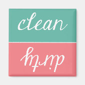 Sauberes oder schmutziges Geschirrspülmagnet Magnet (Vorne)