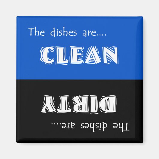 Sauberes oder schmutziges Geschirrspülmagnet Magnet (Vorne)