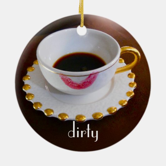 Sauberes oder schmutziges Geschirrzeichen für Keramikornament (Hinten)