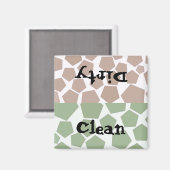 Sauberes oder schmutziges Hexagon-Design Magnet (Vorderseite/Rückseite)