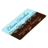 Sauberes oder schmutziges Küchenmagnet Magnet (Linke Seite)