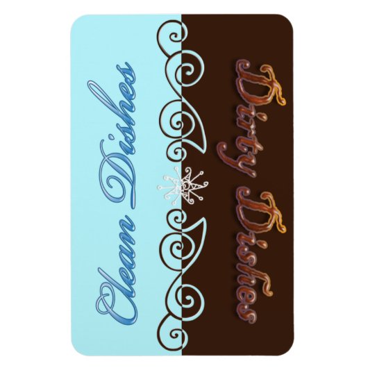 Sauberes oder schmutziges Küchenmagnet Magnet (Vertikal)